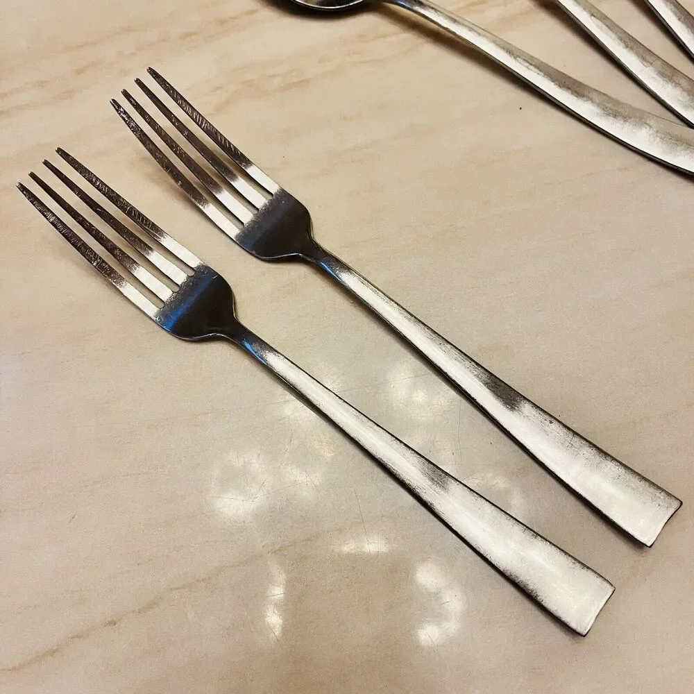 CAMBRIDGE Dylan Stainless Flat Tip 9pc Flatware Fork Spoon Teaspoon Replacement